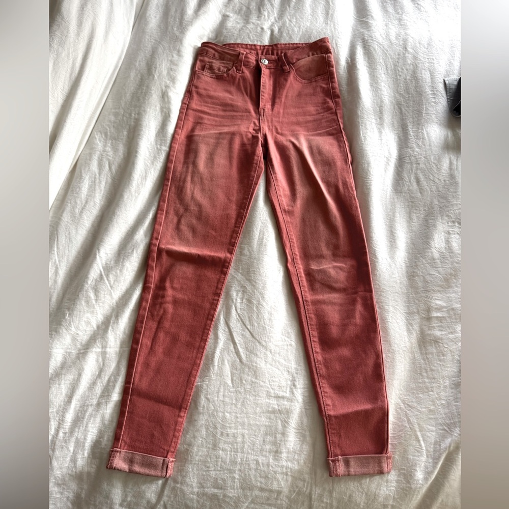 SHEIN Pink Skinny Jeans High-Waisted Fashion